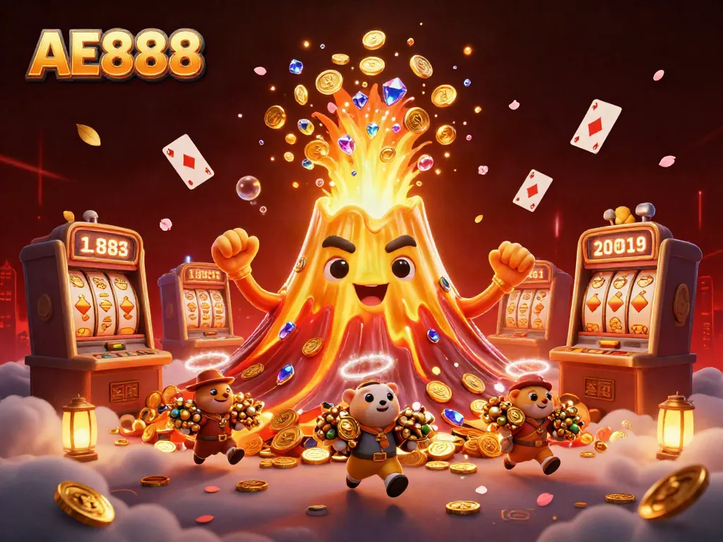 Engage with AE888's vibrant casino experience featuring winning reels and treasures.