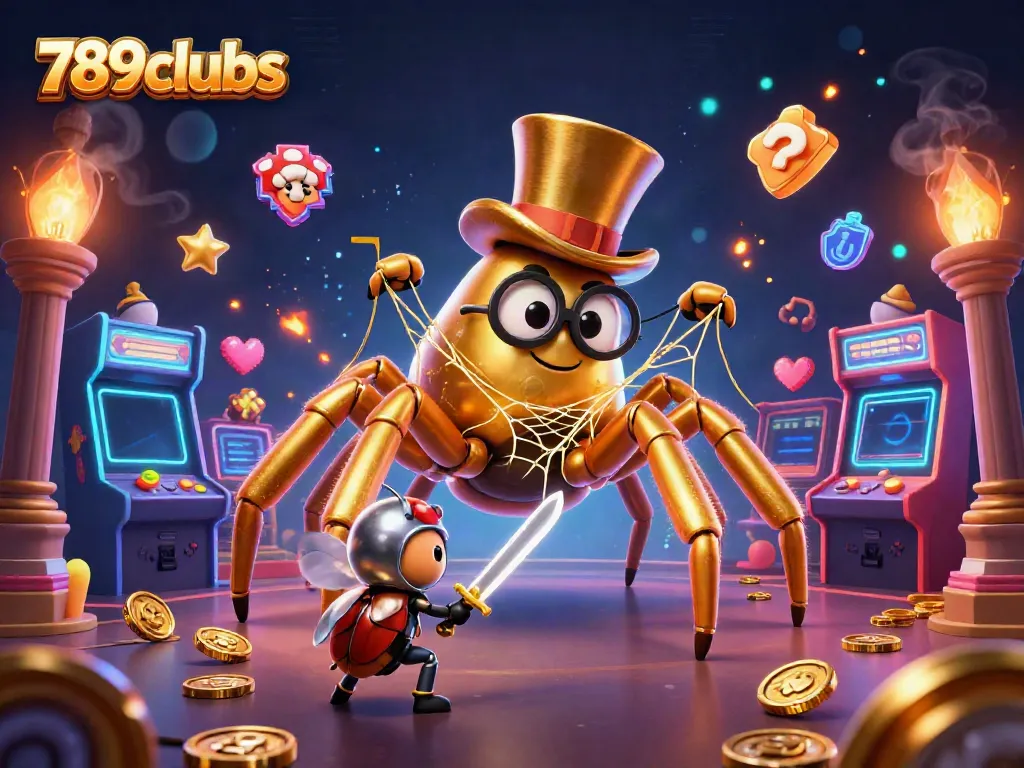 Experience thrilling gameplay at 789clubs with a vibrant scene featuring golden elements, captivating characters, and endless gaming excitement.