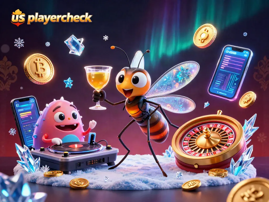 usplayercheck showcases vibrant 3D casino mascots with crypto elements for engaging gameplay.