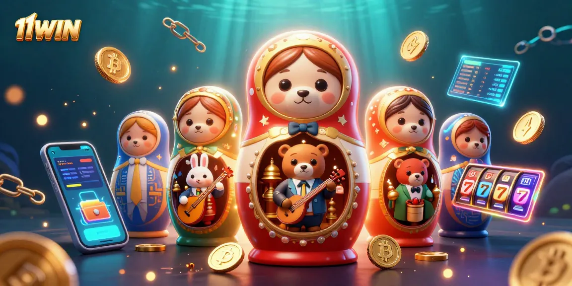 Engage in thrilling adventures at 11WIN with colorful casino elements and vibrant characters.