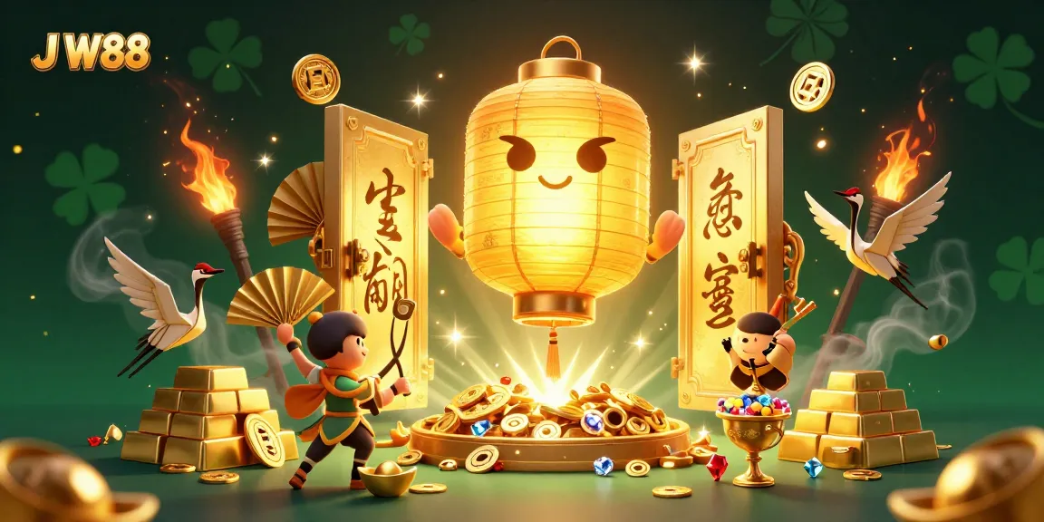 Experience J W88 at a vibrant casino scene with golden spirits and dynamic treasures.