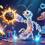 Engage in thrilling gameplay with Daftar Dewapoker, featuring colorful slot games and poker elements.