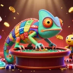Experience the vibrant gaming world of 33WIN with dynamic casino elements and engaging characters.