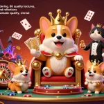 Experience winning at 23win with dynamic casino adventures featuring a royal corgi and vibrant game elements.