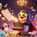 Engaging 777x-themed casino scene with vibrant lottery elements and playful characters.