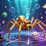 Engage with thrilling games at 11WIN, featuring fun lottery elements and a whimsical spider!