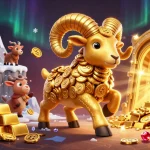 Engage with the vibrant jw88 gaming scene featuring golden ram and dazzling treasures.