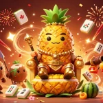 Experience thrilling action with 98win's vibrant beach casino scene featuring a golden pineapple king and magical gaming elements.