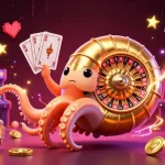 Engage with LV88's vibrant casino scene featuring a giant nautilus roulette and glowing game elements.