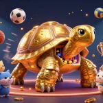 Experience thrilling gameplay at lv88 with our vibrant casino scene featuring a majestic golden tortoise pinball machine!